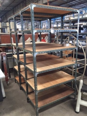 ชั้นเหล็กฉาก ชั้นวางของ กว้าง 100cm ลึก 60cm สูง 200cm