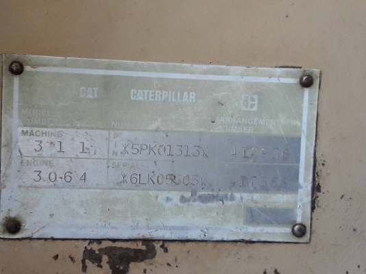 ขายค่ะ CATERPILLAR  311  รถเก่าใน  สภาพดี  แทรค 70  โซ่ใหม่  ตรวจเช็คระบบพร้อมใช้  โทร  089-3818694  ดวงนภา