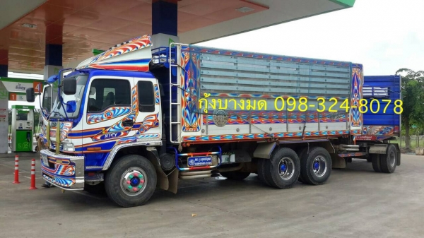 Isuzu 270 แรง ปี 48 กระบะดัมพ์มิเนียมแม่ลูก 2 เพลา เดิมสดพร้อมใช้งาน