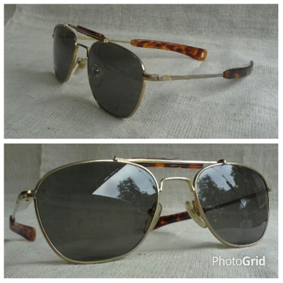 แว่นตาอเมริกันเสืออากาศ ยุค &#039;90s  ตัวจ่าฝูง!  Vintage AO Skymaster handmade in USA