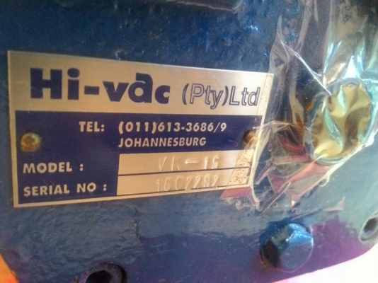 ขายถูก - ปั๊ม vacuum pump มือ2สภาพดี ประกันยังเหลือ 3 เดือน