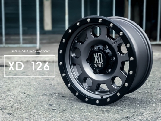 XD126 ขอบ16 สีMATT GREY W/BLACK/RING