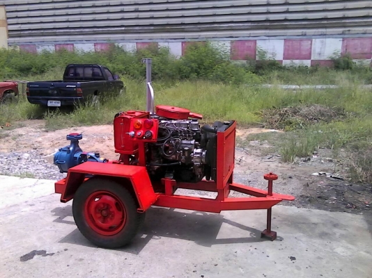 ปั้มน้ำ 2ใบพัดแรงดันสูง ใช้เครื่อง NISSAN ดีเซล 4 สูบส่งน้ำระยะไกล