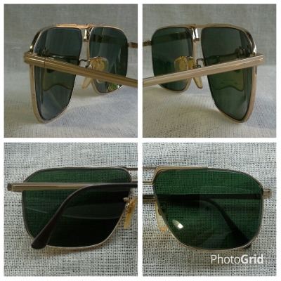 แว่นตาวินเทจผู้ดีอังกฤษ ยุค &#039;90s   โมเดล &#039;นักบิน&#039; สุดหล่อ!  Vintage CONTINENTAL handmade in England  บิ๊กไซซ์!
