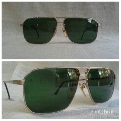 แว่นตาวินเทจผู้ดีอังกฤษ ยุค &#039;90s   โมเดล &#039;นักบิน&#039; สุดหล่อ!  Vintage CONTINENTAL handmade in England  บิ๊กไซซ์!