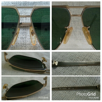 แว่นตาวินเทจผู้ดีอังกฤษ ยุค &#039;90s   โมเดล &#039;นักบิน&#039; สุดหล่อ!  Vintage CONTINENTAL handmade in England  บิ๊กไซซ์!