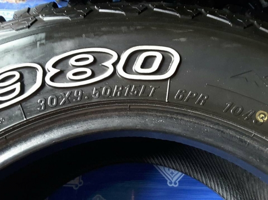 Maxxis AT980 ขนาด 30-9.5-15 ปี15 สภาพสวยๆ 1ชุด