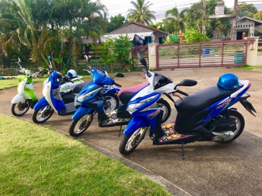 มอเตอร์ไซด์ให้เช่า วันละ 250 บาท ที่หาดแม่รำพึง