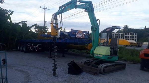 รถสว่านเจาะดิน Yanmar B3-5 มาอีกแล้ว พร้อมปุ้งกี๋ รถสว่านเจาะดิน Yanmar B3-5 มาอีกแล้ว พร้อมปุ้งกี๋