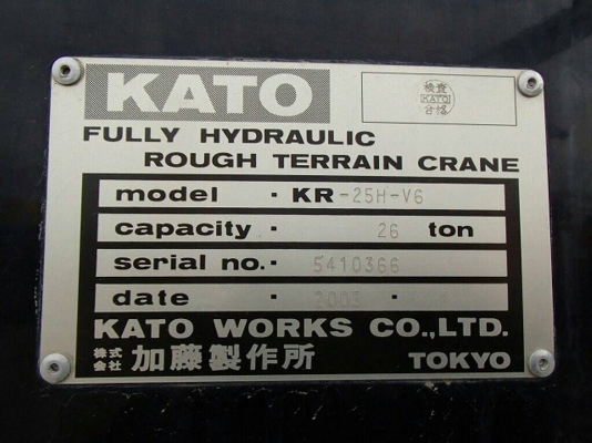 ขายรถเครน kato kr25h v6 ปี 2003 เก่าญี่ปุ่น พร้อมใช้งาน ขายรถเครน kato kr25h v6 ปี 2003 เก่าญี่ปุ่น พร้อมใช้งาน