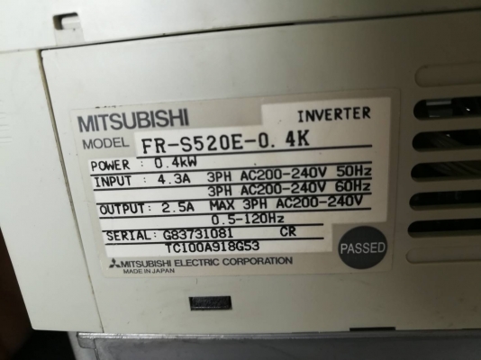 1200 บ. ส่งฟรี083-2000058 LINE ID: line832923 อินเวอร์เตอร์ควบคุมความเร็วมอเตอร์ ยี่ห้อ MITSUBISHI FREQROL -S500 ขานด 400 W. (มีแค่ 10 ตัว ) 1200 บ. ส่งฟรี083-2000058 LINE ID: line832923 อินเวอร์เตอร์ควบคุมความเร็วมอเตอร์ ยี่ห้อ MITSUBISHI FREQROL -S500 ขานด 400 W. (มีแค่ 10 ตัว )