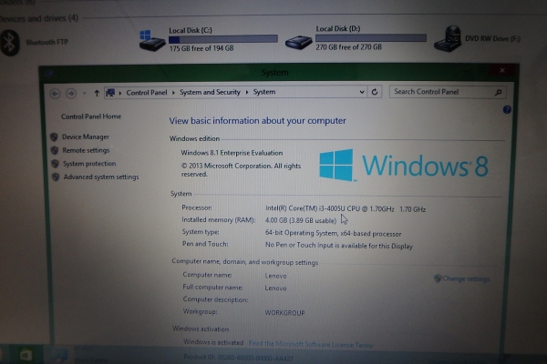 โน้ตบุ๊ค Lenovo G40-70 ระบบ Core i3-4005U 1.7GHz Ram4G HDD500GB การ์ดจอ Radeon M230 กระเป๋า ที่ชาร์ท สภาพใหม่