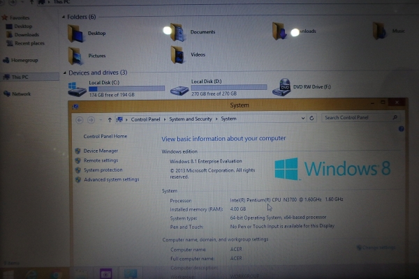 โน๊ตบุ๊ค Acer Aspire E14 E5-432G-P4PT Quad Core N3700 Ram 4G HDD 500GB สภาพใหม่ ที่ชาร์ท กล่อง คู่มือ