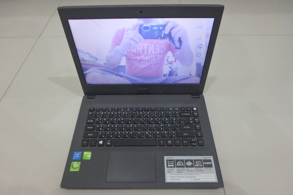 โน๊ตบุ๊ค Acer Aspire E14 E5-432G-P4PT Quad Core N3700 Ram 4G HDD 500GB สภาพใหม่ ที่ชาร์ท กล่อง คู่มือ