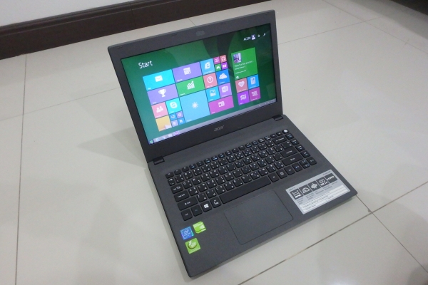 โน๊ตบุ๊ค Acer Aspire E14 E5-432G-P4PT Quad Core N3700 Ram 4G HDD 500GB สภาพใหม่ ที่ชาร์ท กล่อง คู่มือ