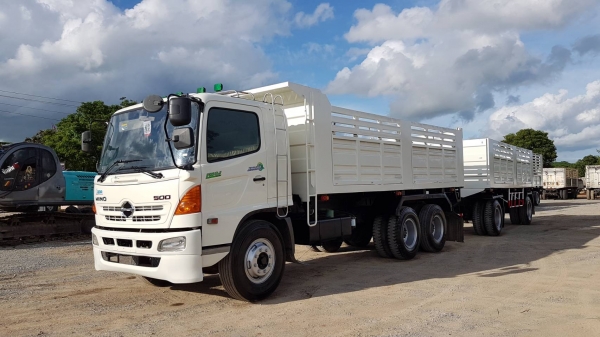Hino FM1J เครื่อง 260 แรง ปี 46 ดัมพ์เหล็กแม่ลูก 2 เพลา เดิมพร้อมใช้งาน