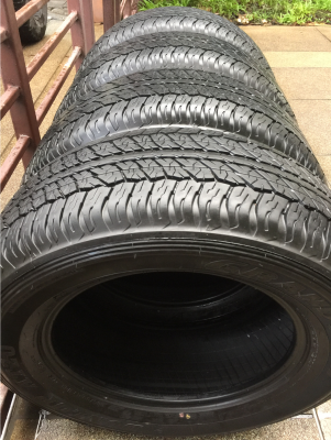 ยาง Dunlop 265 60 18 ปี16 ดอกเต็ม ไม่มีปะ เนื้อนิ่มๆ ใช้ยาว ราคาไม่แพง