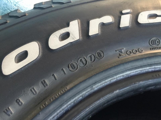 ยางBF All-Terrain 265/75/16 Made in USA. สภาพดี แก้มสวย ถูกๆ ยางBF All-Terrain 265/75/16 Made in USA. สภาพดี แก้มสวย ถูกๆ