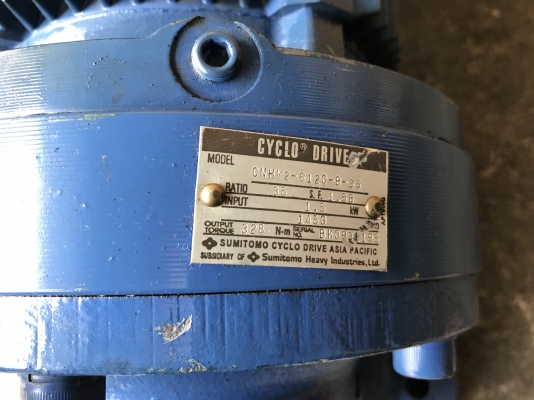 ขายมอเตอร์เกียร์ Cycro drive Sumitomo 2HP. 380V อัตราทด 1:35มีระบบเบรคในตัว สภาพสวยเดิมๆ วิ่งนิ่ม พร้อมใช้งาน ขายมอเตอร์เกียร์ Cycro drive Sumitomo 2HP. 380V อัตราทด 1:35มีระบบเบรคในตัว สภาพสวยเดิมๆ วิ่งนิ่ม พร้อมใช้งาน