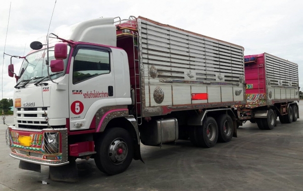 พ่วง 22 ล้อ ISUZU FXZ360 ปี 54 กระบะมิเนียม - ดั้ม อู่ธวัชชัย น้ำหนักบรรทุกได้ 30 ตัน สภาพสวย ๆ  ๆ