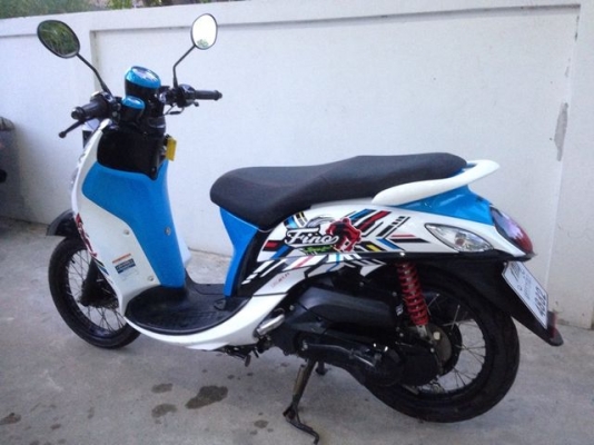 Yamaha Fino Sport 115iหัว ฉีด ฟ้าดำขาว สวย วิ่งน้อย กุญแจรีโมท