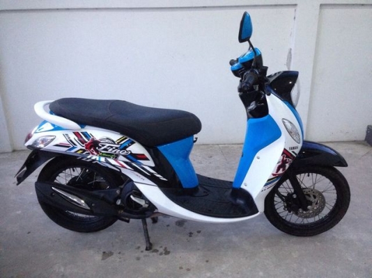 Yamaha Fino Sport 115iหัว ฉีด ฟ้าดำขาว สวย วิ่งน้อย กุญแจรีโมท