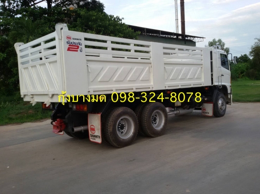 Hino 320 แรง ปี 51 กระบะดัมพ์สามมิตร เฟืองช้า ยางใหม่ทุกเส้น มีระบบลากพ่วง ทะเบียนพร้อม