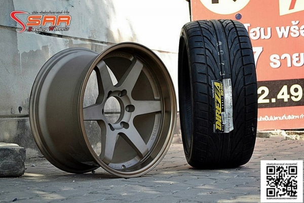 TE37 ขอบ18 6รู พร้อมยาง DUNLOP DZ101 275/35R18 ชุดละ 25,000 บาท