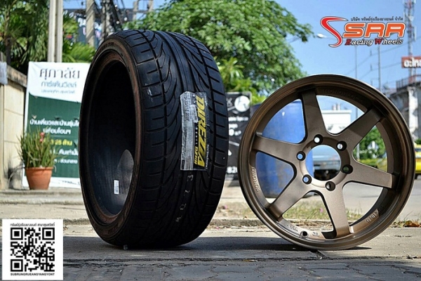 TE37 ขอบ18 6รู พร้อมยาง DUNLOP DZ101 275/35R18 ชุดละ 25,000 บาท