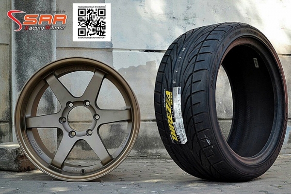 TE37 ขอบ18 6รู พร้อมยาง DUNLOP DZ101 275/35R18 ชุดละ 25,000 บาท