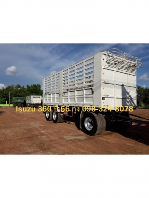 Isuzu 360 แรง ปี 56 แม่ลูกกระบะไม่ดัมพ์ ลูก 3 เพลา 7 เมตร ไมล์แสนสอง