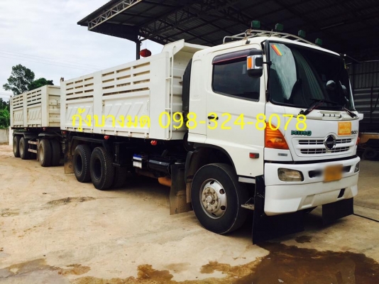Hino 344 แรง ปี 53 กระบะดัมพ์สามมิตร ลูก 3 เพลาแท้ สวยเดิมพร้อมใช้งาน ทะเบียนพร้อม