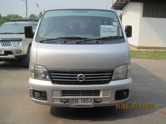 ขายด่วน รถตู้ นิสสัน ปี05 พร้อมใช้ รถครอบครัวใช้น้อย แอร์เย็น เครื่องเสียงพร้อม ผ้าม่านรอบคัน