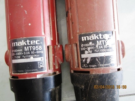 เครื่องเจียรไฟฟ้าMaktec MT958 สภาพดี 2เครื่อง ถูกๆ