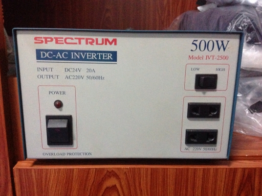 หม้อแปลงไฟฟ้า 24v. DC-AC / 500w. หม้อแปลงไฟฟ้า 24v. DC-AC / 500w.