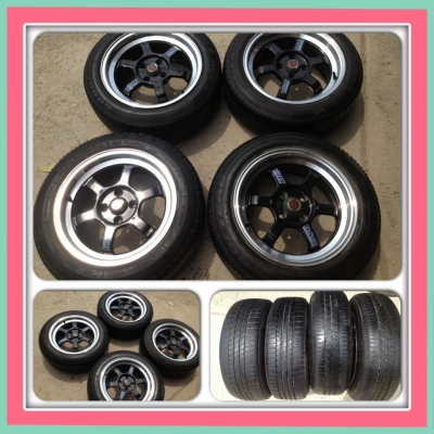 ขายแม็กมือ2 TE37Vขอบ15 กว้าง7 ออฟ 35+ยาง 8800 B ราคาถูก