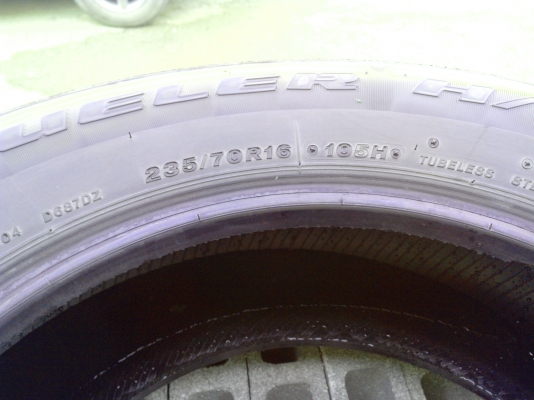 ยางBRIDGE STONE DUELER H/T ขาย 4 เส้น 2000 บาท 235/70/16  ปี 09 ปลายปี ใช้ได้ครับ ดูและรับของได้แถว ประเวศ สวนหลวง