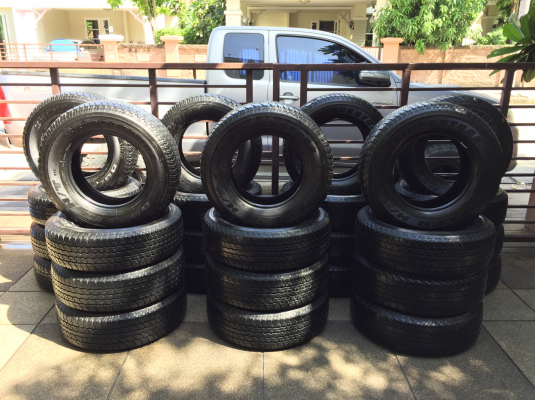 ยาง Bridgestone 245 70 16 ปี17 มี7ชุด ดอกเต็ม ไม่มีปะ เนื้อนิ่มๆ ราคาไม่แพง