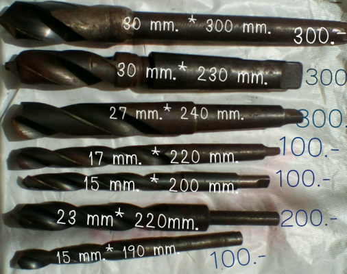 ดอกสว่าน HSS รีมเมอร์ เหมาหมด 1,500 บาท