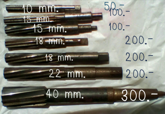 ดอกสว่าน HSS รีมเมอร์ เหมาหมด 1,500 บาท
