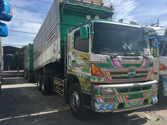 พ่วง 22 ล้อ HINO MEGA 380 ปี 52 กระบะมิเนียม คอกเกษตร - ดั้ม อู่ธวัชชัยการช่าง