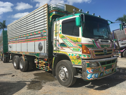 พ่วง 22 ล้อ HINO MEGA 380 ปี 52 กระบะมิเนียม คอกเกษตร - ดั้ม อู่ธวัชชัยการช่าง