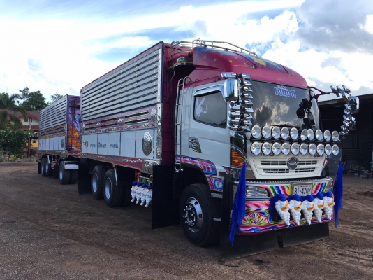 Hino 344 แรง ปี 56 กระบะมิเนียมอู่ ส.สมบัติ ลูก 3 เพลายกล้อได้ ทะเบียนพร้อม
