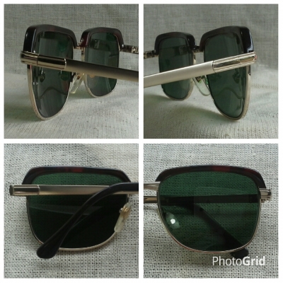 แว่นตาเจแปนิชคลับมาสเตอร์ ยุค &#039;90s  &#039;ไททาเนียมบริสุทธิ์&#039;  Vintage ALL TITAN handmade in Japan  บิ๊กไซซ์!