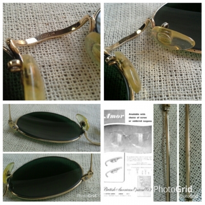 แว่นตาอาร์ติสท์ อิงลิชโกลด์ฟิลด์ ยุค &#039;50s  &#039;หยดน้ำ จอห์น เลนนอน&#039;  Vintage BAO handmade in England