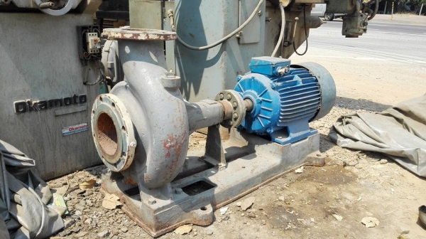 ** SOLD ** ปั้มน้ำหอยโข่งใบทองเหลือง TERAL 30 HP 1450 RPM เข้า 6"- 5" พร้อมใช้