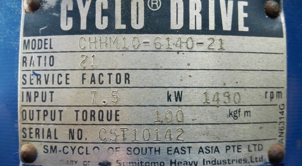 ** SOLD ** มอเตอร์เกียร์ของใหม่สแปในสโตร์ Sumitomo 10 HP ทด 1:21(70rpm) 380V ยังไม่เคยใช้งาน ** SOLD ** มอเตอร์เกียร์ของใหม่สแปในสโตร์ Sumitomo 10 HP ทด 1:21(70rpm) 380V ยังไม่เคยใช้งาน