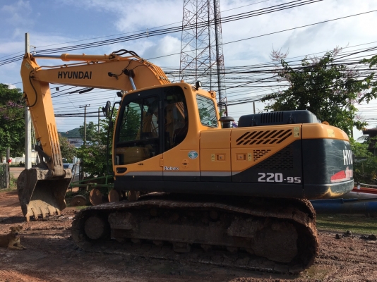 ขายเเบคโฮHYUNDAI-220-95. 6พันกว่าชั่วโมง เอกสารเล่ม สอบถามราคาดัยคับ รถพร้อมใช้งาน
