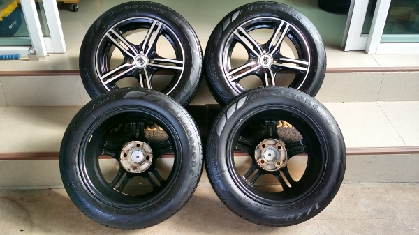 แม็กขอบ15 4รู100 พร้อมยางไฟร์สโตน 185/60R15 ปี14