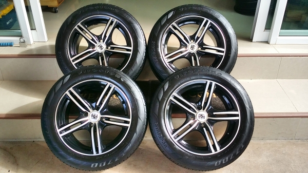 แม็กขอบ15 4รู100 พร้อมยางไฟร์สโตน 185/60R15 ปี14